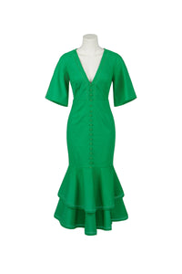 Hourglass Midi Dress - Green