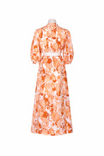 Load image into Gallery viewer, Floral Midi Dress with Side Cut-Outs - Rust
