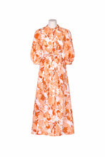 Load image into Gallery viewer, Floral Midi Dress with Side Cut-Outs - Rust
