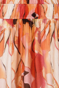 Print Maxi Dress - Orange