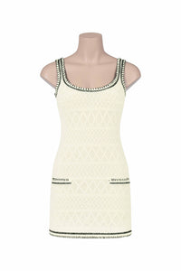 Knit Mini Dress in Cream Colour