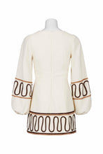 Load image into Gallery viewer, Cream Mini Dress with Billowed Sleeves
