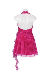 Pink Party Dress with Wrap Top Detail