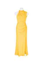 Load image into Gallery viewer, High Neck Cocktail Dress - Mustard
