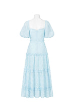 Load image into Gallery viewer, Blue Maxi with Ruffle Trim Details
