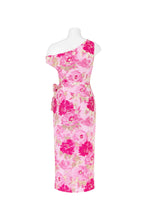 Load image into Gallery viewer, Floral Pink Dress with Side-Waist Tie
