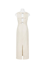 Load image into Gallery viewer, Cream Midi Dress with Back Bow Ties
