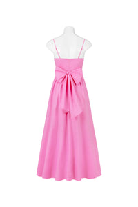 Pink Midi Dress with Bow