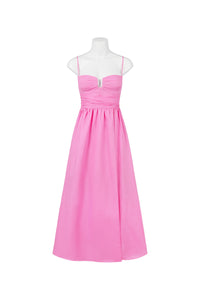 Pink Midi Dress with Bow