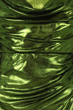 Load image into Gallery viewer, Metallic Green Midi Party Dress
