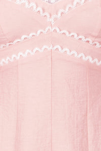 Pink Mini with Lace Trim Detail