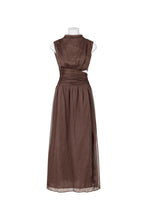 Load image into Gallery viewer, Chocolate Midi Dress with Side Cut Out
