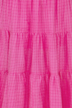 Load image into Gallery viewer, Pink Maxi Dress with Puffed Sleeves
