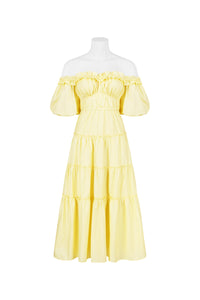 Off-Shoulder Maxi in Lemon Shade