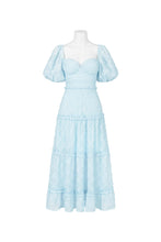 Load image into Gallery viewer, Blue Maxi with Ruffle Trim Details
