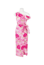 Load image into Gallery viewer, Floral Pink Dress with Side-Waist Tie
